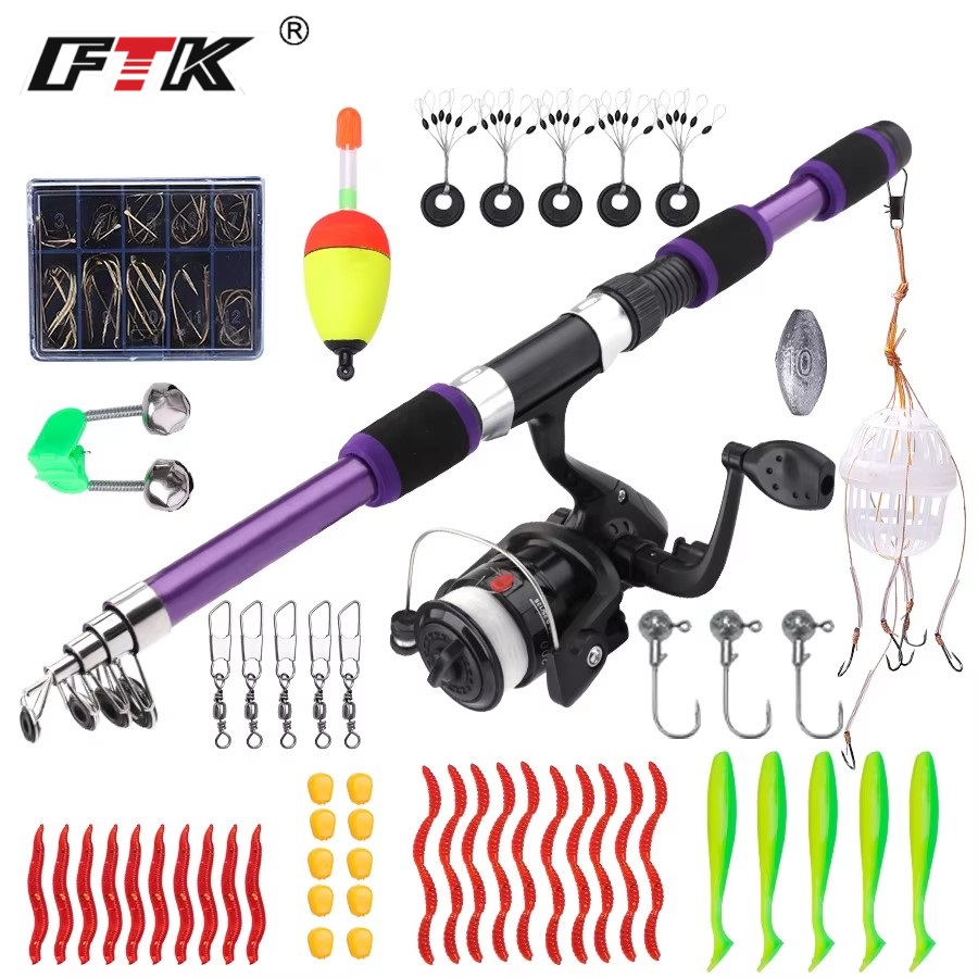 FTK 1.8M Portable filature can - Fishing Rod Spinning avis et prix
